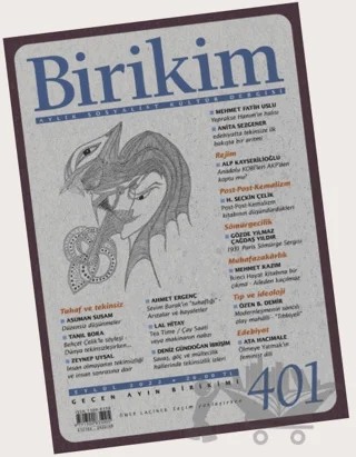 Birikim Aylık Sosyalist Kültür Dergisi Sayı: 401 - Eylül 2022 – Birikim Yayınları kitap kapağı