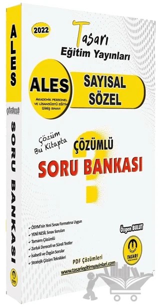 2022 ALES Sayısal Sözel Çözümlü Soru Bankası – Cem Keser, Özgen Bulut – Tasarı Eğitim Yayınları kitap kapağı