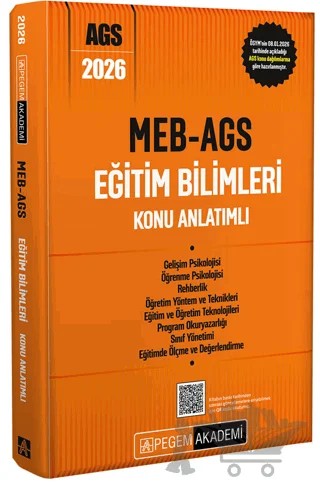 2026 MEB AGS Eğitim Bilimleri Konu Anlatımlı – Kolektif – Pegem Akademi Yayıncılık kitap kapağı