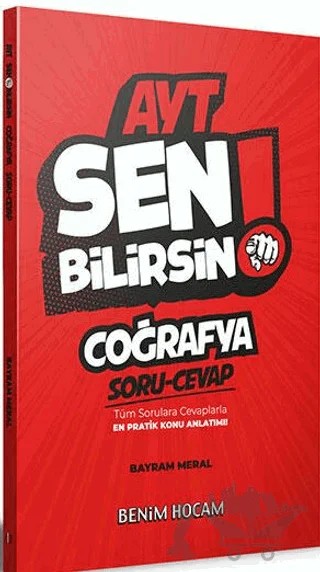 AYT Coğrafya Sen Bilirsin Soru Cevap Kitabı – Bayram Meral – Benim Hocam Yayınları kitap kapağı