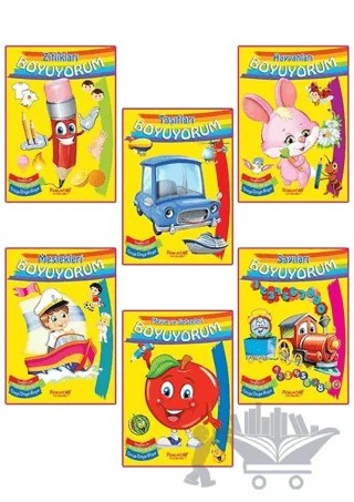 Kavramlar Boyama Seti (6 Kitap Takım) – Kolektif – Yumurcak Yayınları kitap kapağı