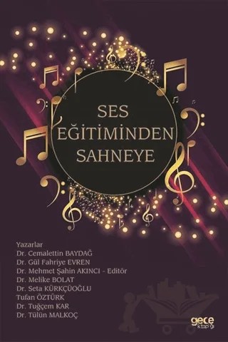 Ses Eğitiminden Sahneye – Cemalettin Baydağ, Gül Fahriye Evren, Melike Bolat, Seta Kürkçüoğlu, Tufan Öztürk, Tuğçem Kar, Tülün Malkoç – Gece Kitaplığı kitap kapağı