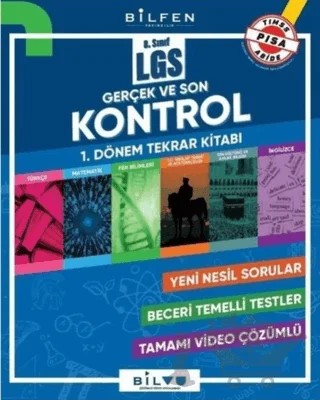 8. Sınıf LGS 1. Dönem Gerçek ve Son Kontrol Tekrar Kitabı – Kolektif – Bilfen Yayıncılık kitap kapağı