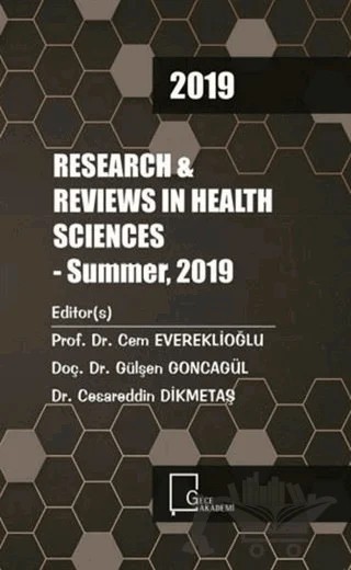 2019 Research Reviews in Health Sciences – Kolektif – Gece Akademi kitap kapağı