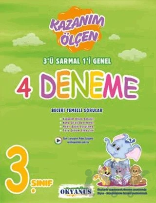 3. Sınıf 4'lü Deneme – Hacer Şebnem Güneren, Fatma Mert, Serpil Ertuna – Okyanus Yayınları kitap kapağı