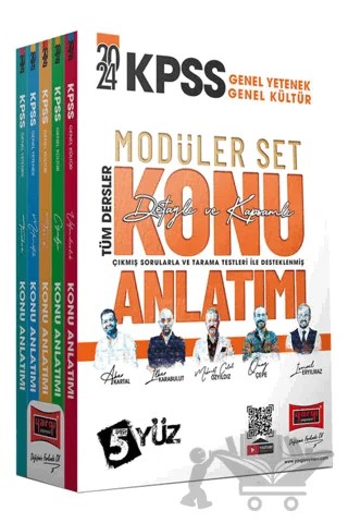 2024 KPSS 5Yüz Ekibi GK-GY Tüm Dersler Konu Anlatımlı Modüler Set – Kolektif – Yargı Yayınevi kitap kapağı