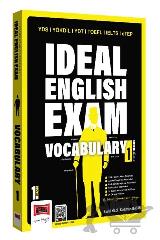 YDS YÖKDİL YDT TOEFL IELTS eTep Ideal English Exam Vocabulary 1 (Orta Düzey) – Kamil Kilci – Yargı Yayınevi kitap kapağı