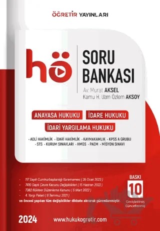 Hukuk Öğretir Soru Bankası – Murat Aksel, Özlem Aksoy – Öğretir Yayınları kitap kapağı