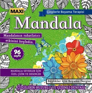 Maxi Mandala Çizgilerle Boyama Terapisi 16 – Bertan Kodamanoğlu – Maxi Yayıncılık kitap kapağı