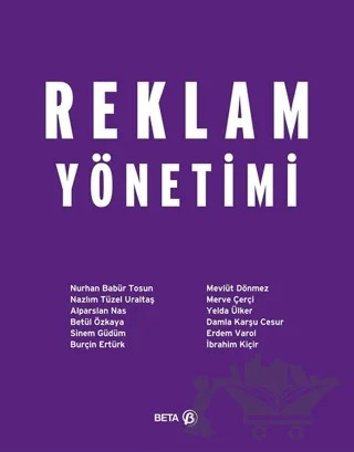 Reklam Yönetimi – Nurhan Babür Tosun – Beta Yayınevi kitap kapağı