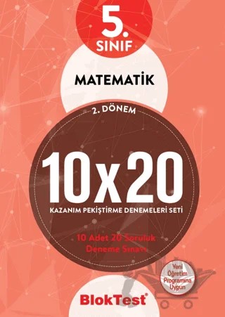5. Sınıf 2. Dönem Matematik 10x20 Kazanım Pekiştirme Denemeleri Seti – Kolektif – Tudem Yayınları - Bayilik kitap kapağı