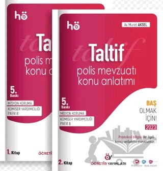 Taltif Polis Mevzuatı Konu Anlatımı (2 Kitap) – Murat Aksel – Öğretir Yayınları kitap kapağı