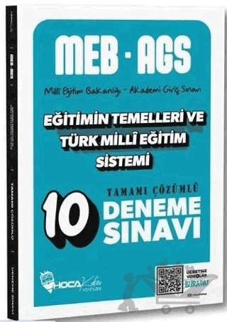 MEB-AGS Eğitimin Temelleri ve Türk Milli Eğitim Sistemi 10 Deneme Çözümlü – Kollektif – Hoca Kafası Yayınları kitap kapağı