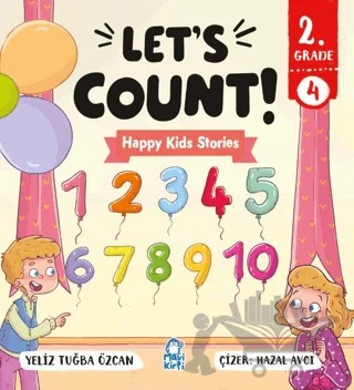 Let’s Count! – Happy Kids Stories 2 (2. Sınıf İngilizce Hikaye) – Tuğba Özcan – Mavi Kirpi Yayınları kitap kapağı