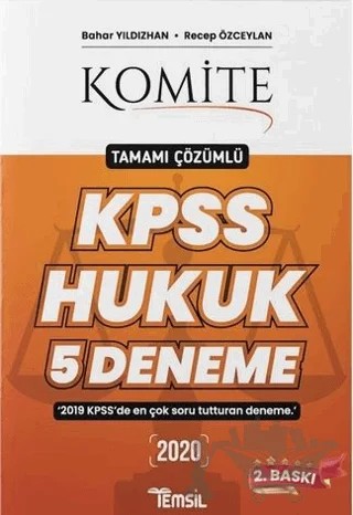 Komite KPSS Hukuk Tamamı Çözümlü 5 Deneme – Recep Özceylan, Bahar Yıldızhan – Temsil Kitap kitap kapağı