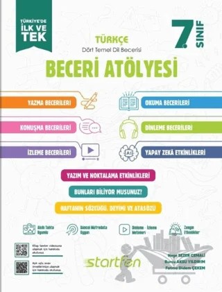 7. Sınıf Türkçe Beceri Atölyesi – Neşe Sezer Cemali, Burcu Aksu Yıldırım, Fatma Didem Çekem – Startfen Yayınları kitap kapağı