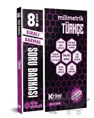 8. Sınıf Türkçe Soru Bankası – Kolektif – Kriter Akademi kitap kapağı