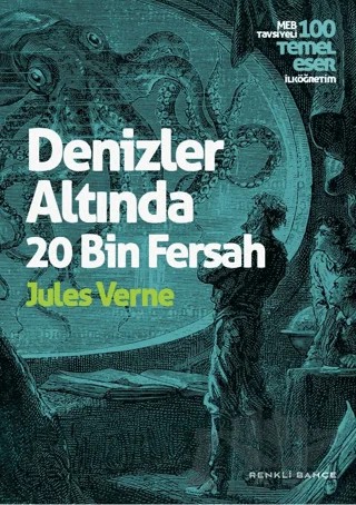 Denizler Altında 20 Bin Fersah – Jules Verne – Renkli Bahçe Yayınları kitap kapağı