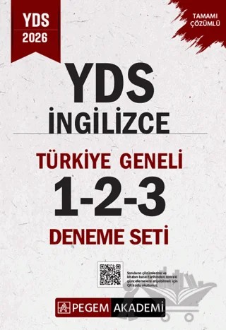 2026 YDS İngilizce Tamamı Çözümlü Türkiye Geneli 1-2-3 (3'lü Deneme Seti) – Kolektif – Pegem Akademi Yayıncılık kitap kapağı