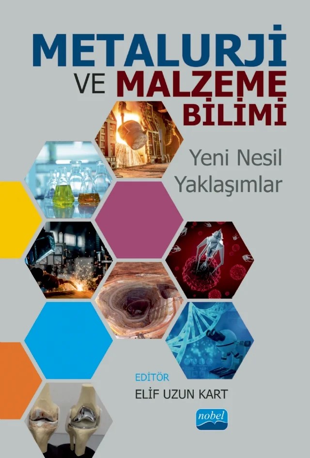 METALURJİ VE MALZEME BİLİMİ - Yeni Nesil Yaklaşımlar – Ayşe Ceren Çalıkoğlu Koyuncu, Ecem Doğan, Elif Uzun Kart, Erman Ferik, Hayati Kart, Mikail Başyiğit Mustafa Şengör, Semih Özbey, Zeynel Şahin – Nobel Akademik Yayıncılık kitap kapağı