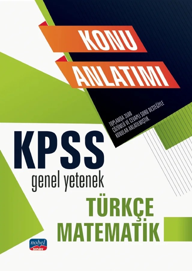 KPSS Genel Yetenek - Türkçe - Matematik / Konu Anlatımı – Komisyon – Nobel Sınav kitap kapağı
