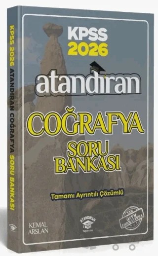 Atandıran 2026 KPSS Coğrafya Soru Bankası Çözümlü – Kemal Arslan – Atandıran Yayıncılık kitap kapağı