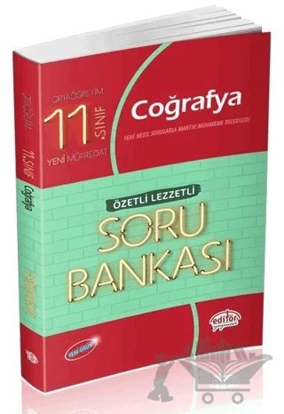 11. Sınıf Coğrafya Özetli Lezzetli Soru Bankası – Kolektif – Editör Yayınevi kitap kapağı