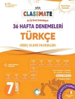 7. Sınıf Türkçe Classmate 36 Hafta Denemeleri – Kolektif – Okyanus Yayınları kitap kapağı