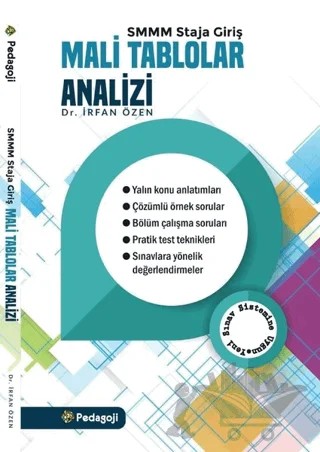 Mali Tablolar Analizi – İrfan Özen – Pedagoji Yayınları kitap kapağı