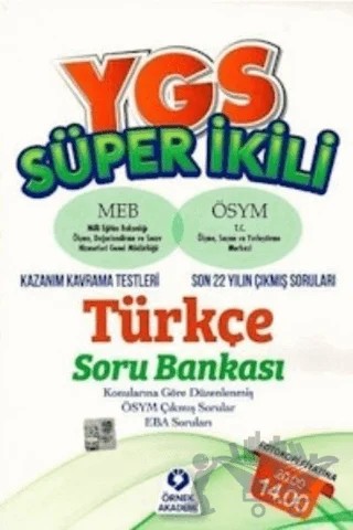 YGS Süper İkili Türkçe Soru Bankası – Kolektif – Örnek Akademi kitap kapağı