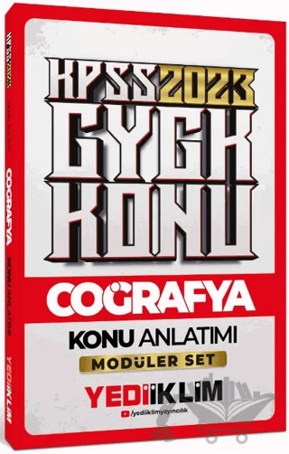 2023 KPSS Genel Kültür Coğrafya Konu Anlatımı – Kolektif – Yediiklim Yayınları kitap kapağı
