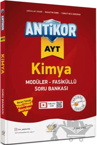 AYT Kimya Soru Bankası – Abdullah Sivari, Gürhan Arslan, Bahattin Emre, Turgut Reis Erduran – Antikor Yayınları kitap kapağı