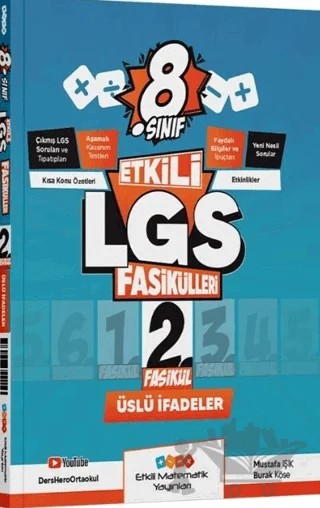 8. Sınıf Etkili LGS Fasikülleri Üslü İfadeler 2 – Burak Köse, Mustafa Işık – Etkili Matematik Yayınları kitap kapağı