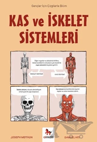 Kas ve İskelet Sistemleri – Gençler İçin Çizgilerle Bilim – Joseph Midthun – Almidilli kitap kapağı
