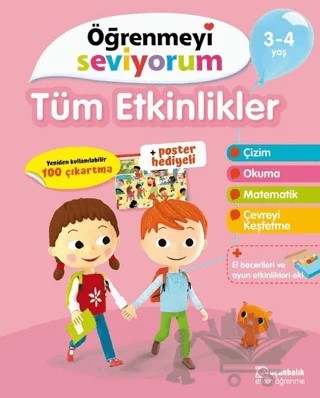Tüm Etkinlikler - Öğrenmeyi Seviyorum 3-4 Yaş – Kolektif – Uçanbalık Yayıncılık kitap kapağı
