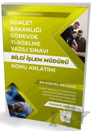 GYS Adalet Bakanlığı Görevde Yükselme Yazılı Sınavı Bilgi İşlem Müdürü Konu Anlatımı – M. Sami Sönmez – Pelikan Tıp Teknik Yayıncılık kitap kapağı
