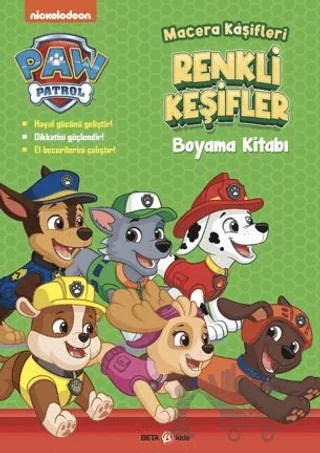 Paw Patrol Macera Kaşifleri Renkli Keşifler Boyama Kitabı – Spin Master Paw – Beta Kids kitap kapağı