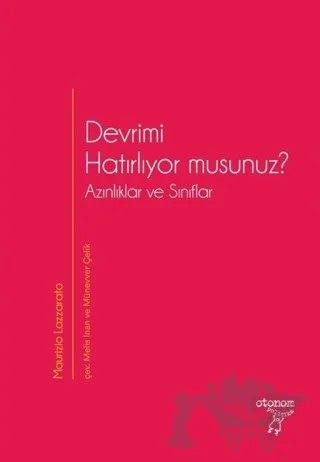 Devrimi Hatırlıyor Musunuz? – Maurizio Lazzarato – Otonom Yayıncılık kitap kapağı