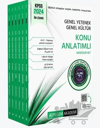 2024 KPSS Ön Lisans Konu Anlatımlı Modüler Set Genel Yetenek Genel Kültür (6 Kitap) – Kolektif – Pegem Akademi Yayıncılık kitap kapağı