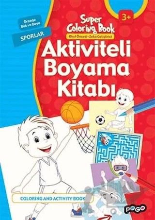 Aktiviteli Boyama Kitabı - Sporlar – Kolektif – Pogo Çocuk kitap kapağı