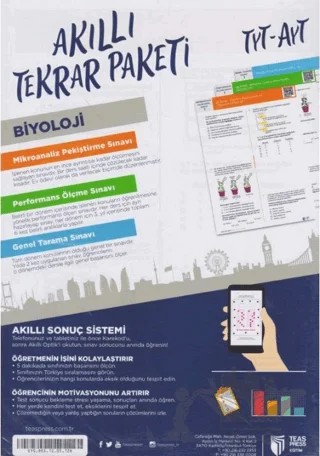 TYT AYT Biyoloji Akıllı Tekrar Paketleri – Kolektif – Teas Press kitap kapağı