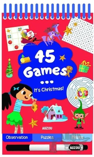 45 Games - Its Christmas – Kolektif – Auzou Books kitap kapağı
