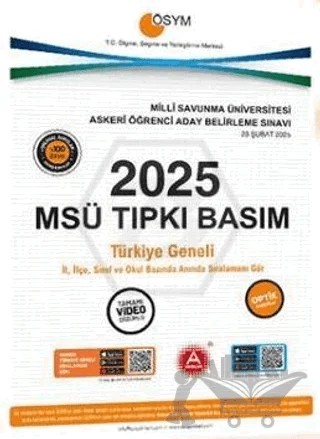 2025 MSÜ Çıkmış Sorular – Kolektif – A Yayınları kitap kapağı