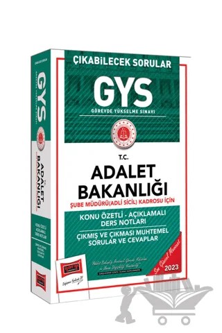 Yargı Yayınları 2023 Adalet Bakanlığı GYS Çıkabilecek Sorular Şube Müdürü (Adli Sicil) Kadrosu İçin Konu Özetli Ders Notları ve Soru Bankası – Kolektif – Yargı Yayınevi kitap kapağı