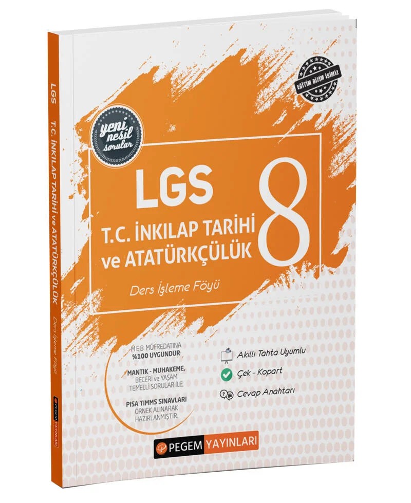 LGS T.C. Inkılap Tarihi ve Atatürkçülük Ders İşleme Föyü – Komisyon – Pegem Akademi Yayıncılık kitap kapağı