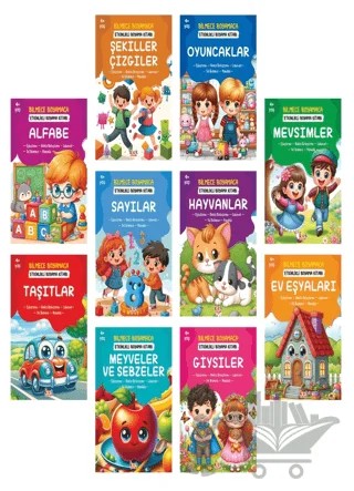Bilmece Boyamaca (10 Kitap) – Kolektif – Bıcırık Yayınları kitap kapağı