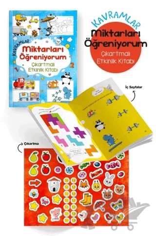 Kavramlar – Miktarları Öğreniyorum – Çıkartmalı Etkinlik Kitabı – Kolektif – Bigkids Yayınları kitap kapağı