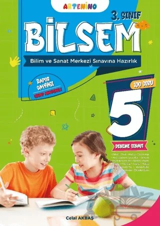 3. Sınıf 2025 BİLSEM Sınavına Hazırlık 5’li Deneme Sınavı – Celal Akbaş – Artenino Yayıncılık kitap kapağı
