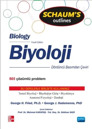 BİYOLOJİ - Biology Schaum's – George H. FRIED – Nobel Akademik Yayıncılık kitap kapağı