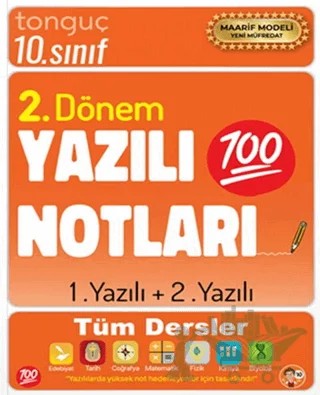 10. Sınıf Yazılı Notları 2. Dönem 1 ve 2. Yazılı – Kolektif – Tonguç Akademi kitap kapağı
